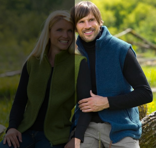 Herren Woll-Fleece Weste