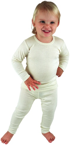 Lange Unterhose für Kinder Bio-Wolle/Seide