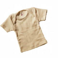 Baby Schlupfhemd Kurz- oder Langarm aus Bio Wolle Seide