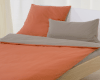 Biber Kinderbettwsche - Bio Baumwolle 40x60 100x135 orange/sand