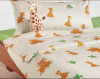 Bio-Kinderbettwaesche Giraffe Satin 80x80