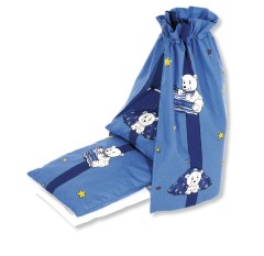 Bettbezug fr Puppenwiege 4-teilig mit Himmel