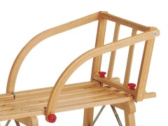 Zubehr Lehne Holz mit Sprossen fuer Gloco Schlitten